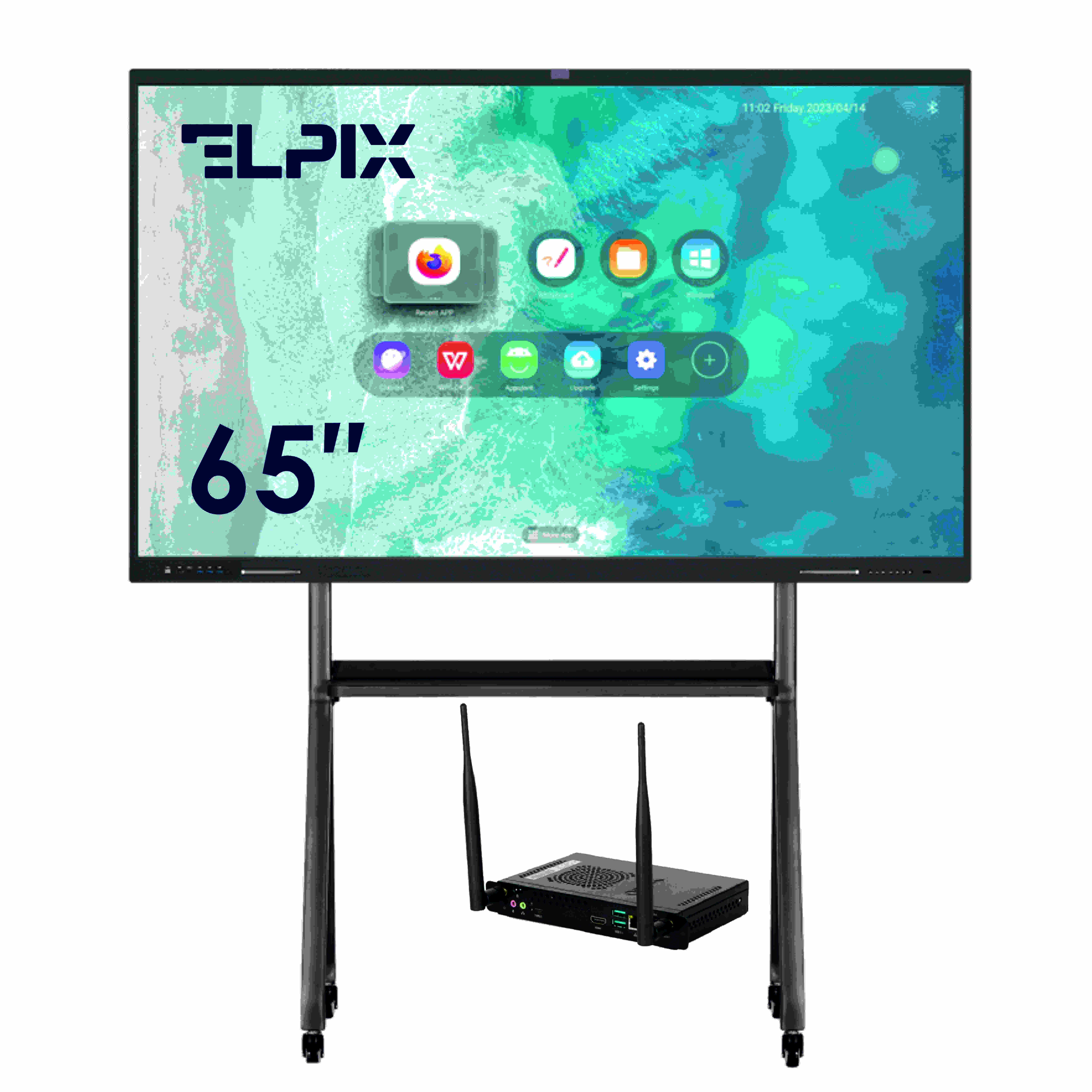 Інтерактивна панель Elpix Z3 65" (65Z3ADV311D2), OPS ПК (i7 13Gen/16/512/W11Pro), мобільний стенд